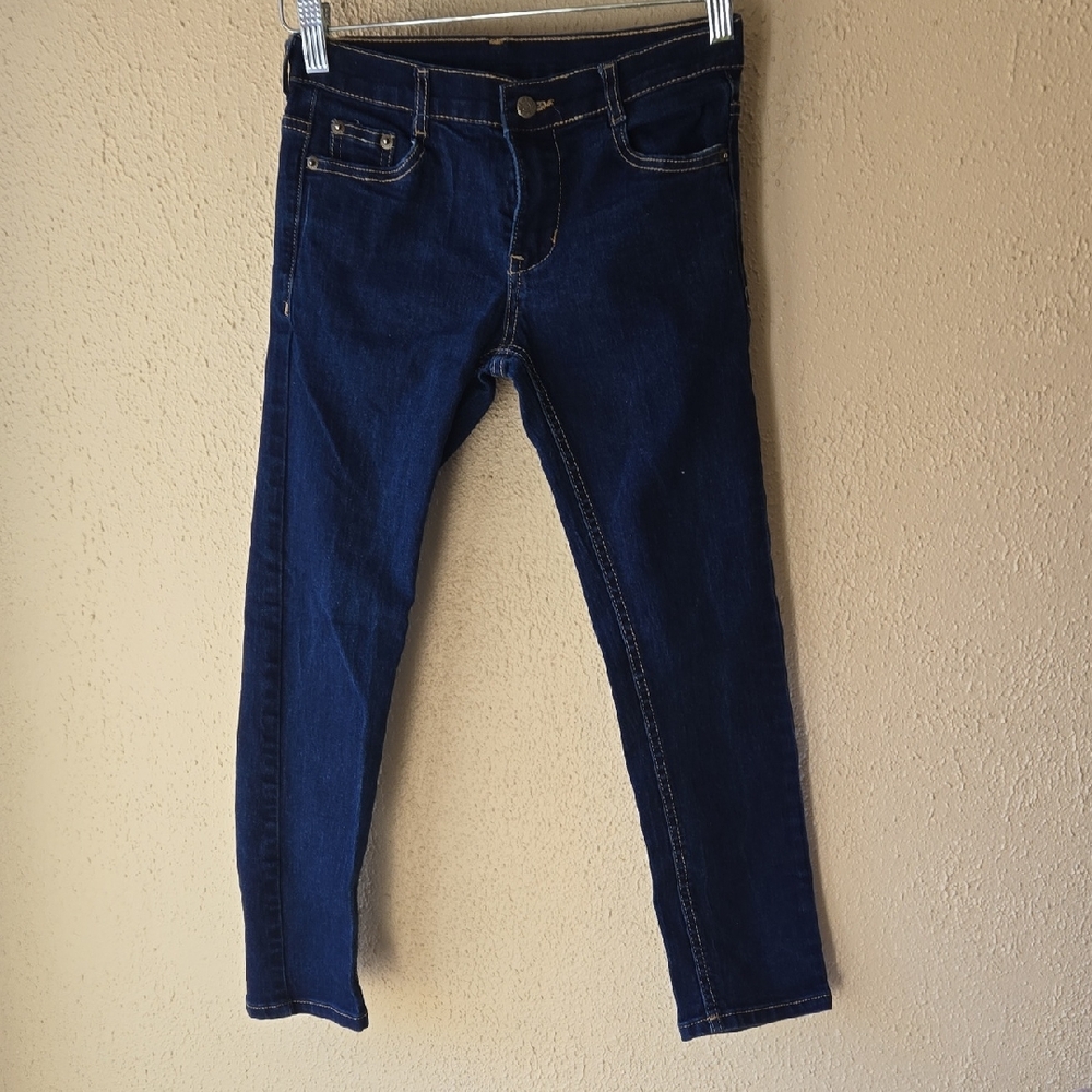 Women's Skinny Jeans in Dark Blue Stretch Denim